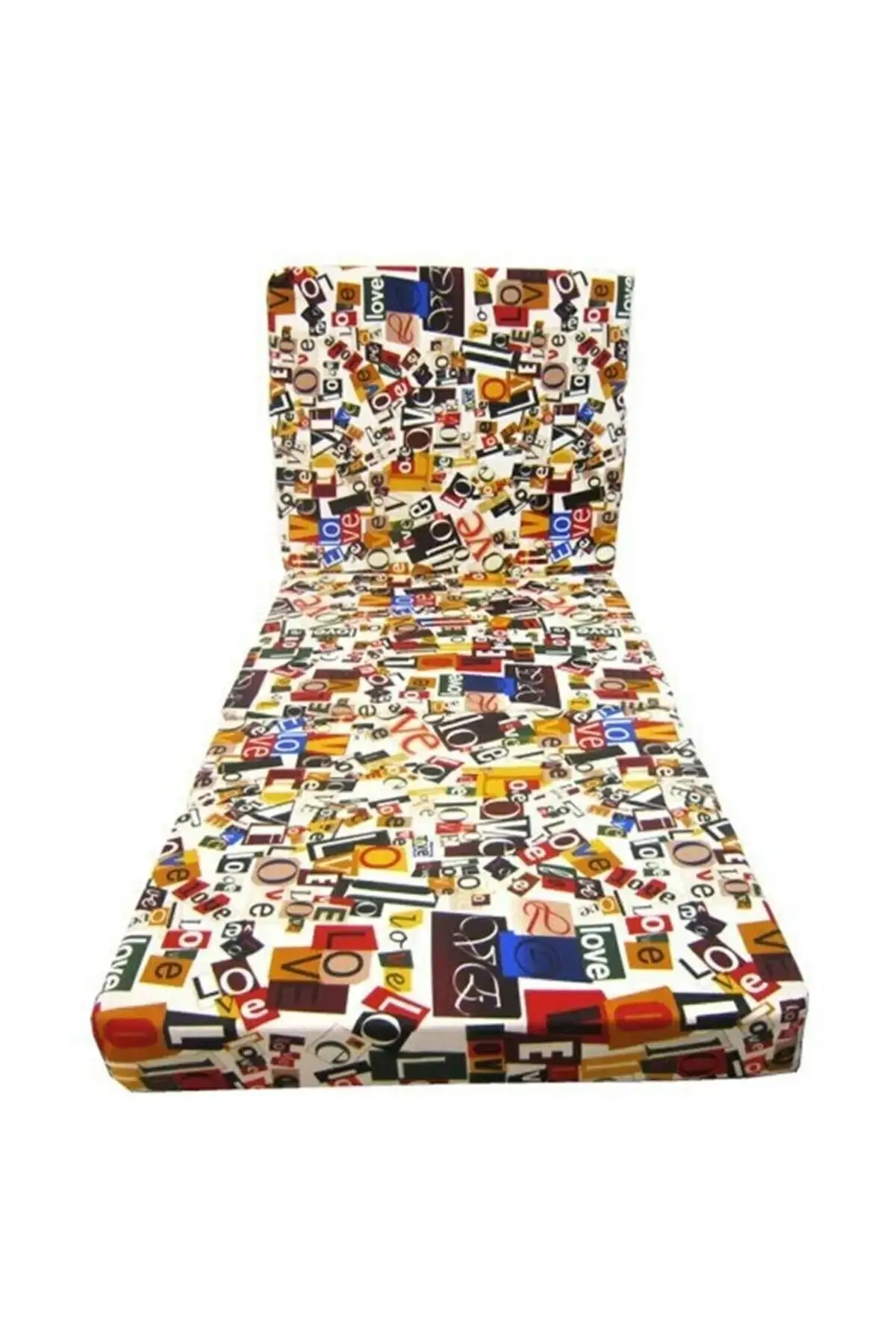 Single Folding Bed Sponge Bed Cushion 70x180 Cm Love Pattern