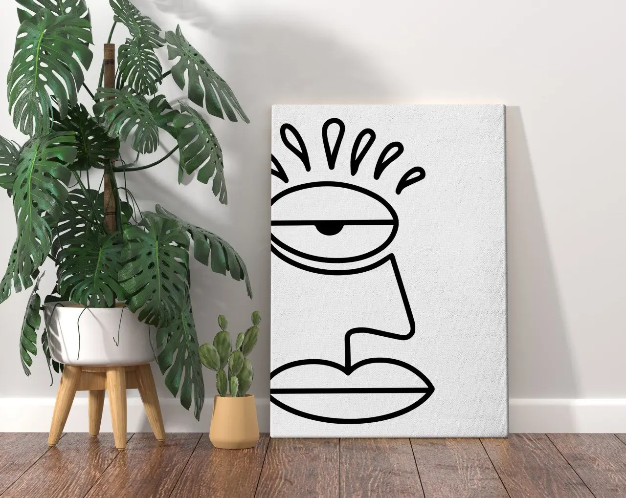 

BK Home Picasso Style Design Canvas Table 70x100cm-2