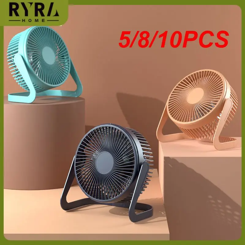 

5/8/10PCS Portable Snowflake Fans Strong Airflow Usb Charging Electric Fans 360 Degree Rotating Quiet Operation For Home Office