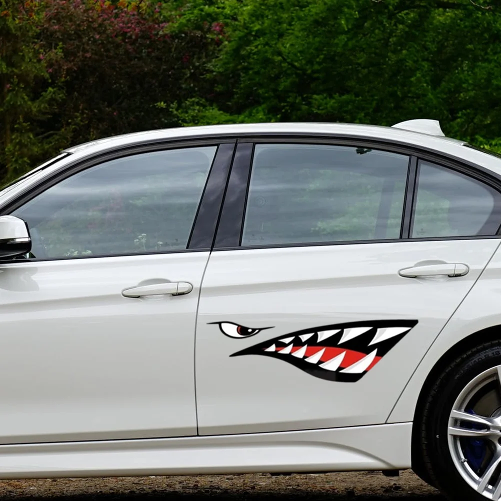 

Водостойкая наклейка яхта, наклейки, наклейки на автомобиль, зубы, лодка, наклейки для автомобилей, прекрасный рот акулы