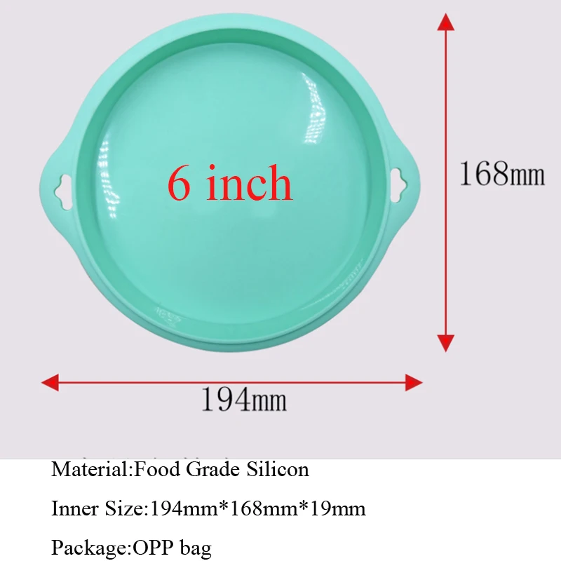 

Cake Mold Silicone Pizza Mould New Fondant Decoration Tools 6 Or 8 Inch Layer Cake Mold Non-Stick Silicone Round Baking Pan