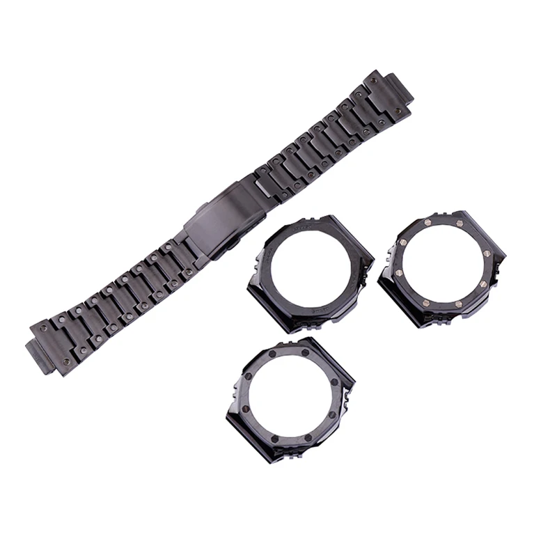 Watch accessories suitable for Casio modified G-SHOCK metal case strap GA-2100 2110 stainless steel strap