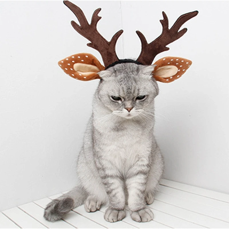 Милый реквизит для фотосессии коричневая рождественская повязка на голову с