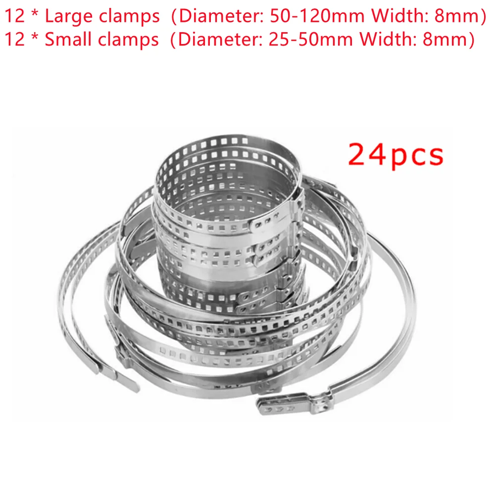 

Зажим ходовой автомобильный из нержавеющей стали, 24 шт.