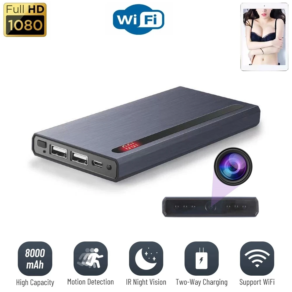 

WiFi Camera Secret P2P Surveillance Camcorder Night Vision Motion Detection Remote View Video Record ip Cam Suport Hidden tfcard