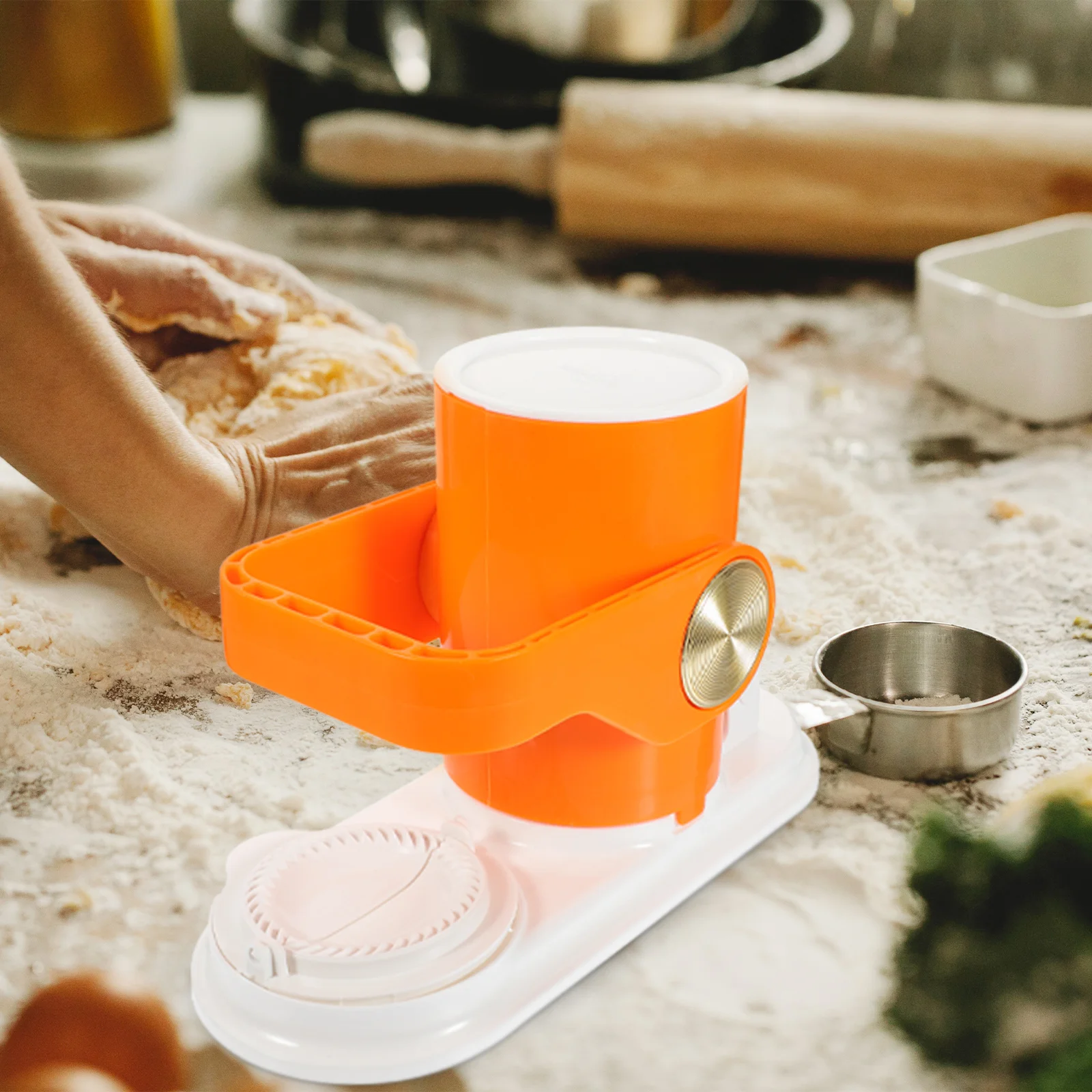

Skin Press Dumpling Wrappers Wood Pile Small Pressers Manual Dough Maker Plastic