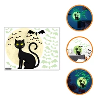 1 sheet practical creative replacement cat bat luminous sticker wall sticker sticker for wall glow sticker