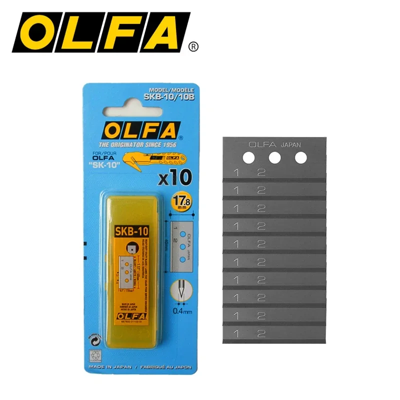 Запасные лезвия OLFA SKB-10/10B 10 шт. 40*17 8 мм Сменное лезвие для зеркального резака