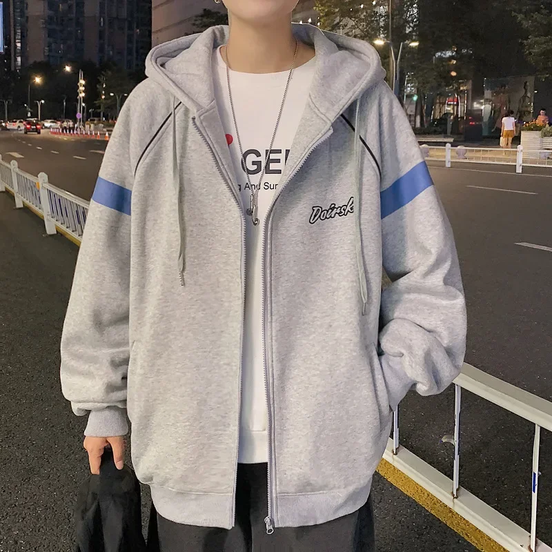 Весна-Осень 2023 новая мужская куртка-кардиган с капюшоном в стиле Ballpark