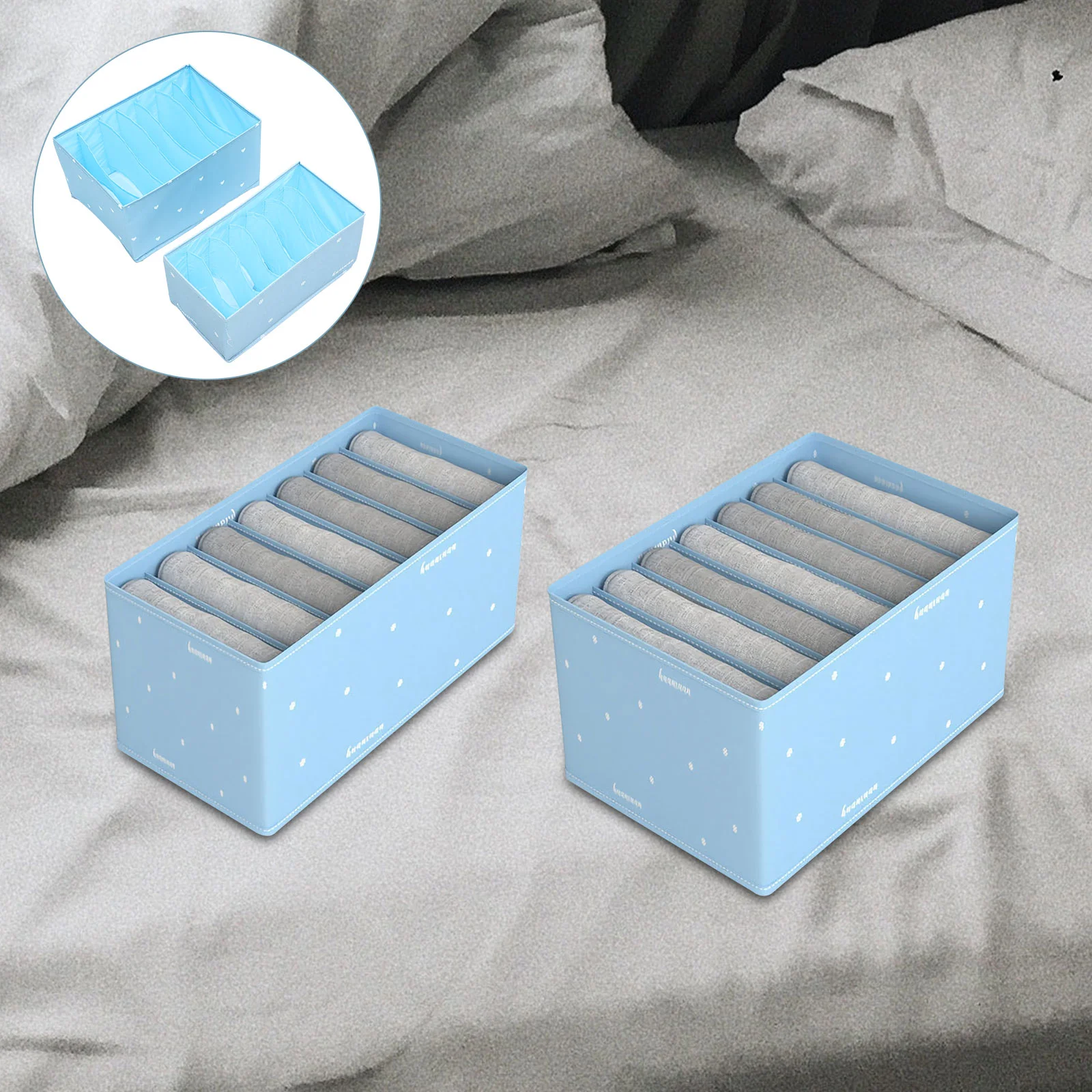 

Clothes Organizer Storage Wardrobe Drawer Closet Divider Jeans Boxes Bin Organizers Box Bins Mesh Grid Multi Foldable Saver