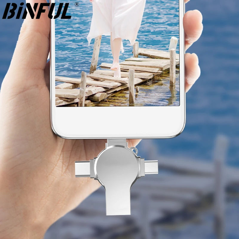 BINFUL Photo Stick 512GB 256GB 2 ТБ 1TB для флэш-накопителя iPhone 15/14/13/12pro /11Pro/6/7/8/XR/X iPad Android PC Mac