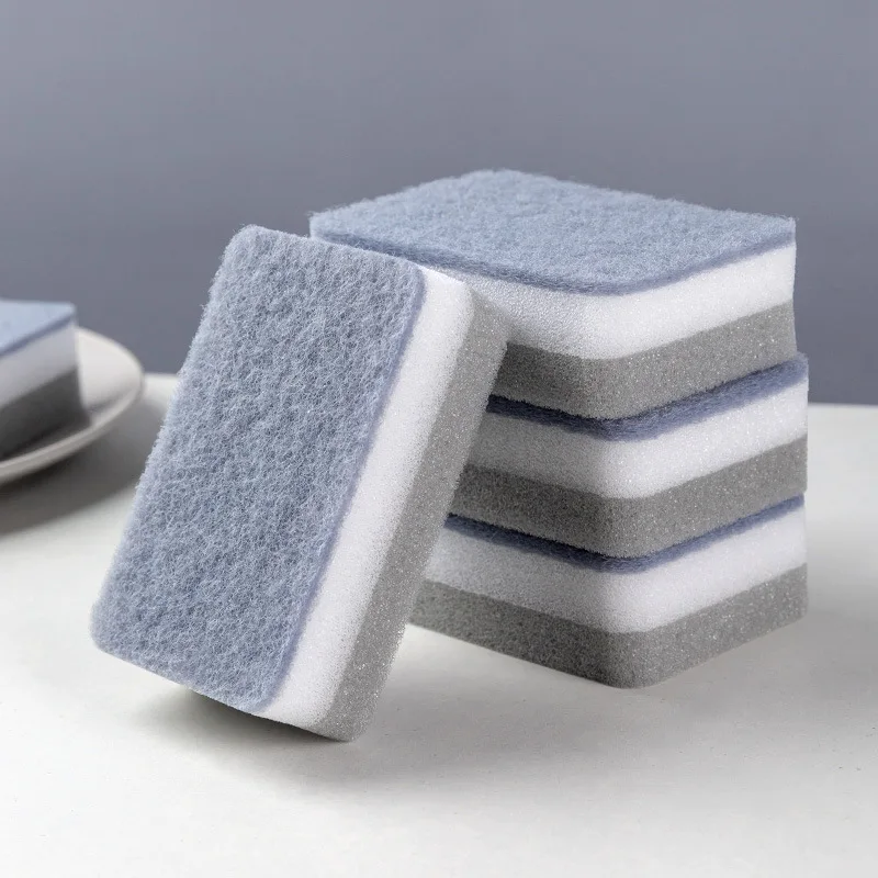 

5pcs/set Pot Dish Sponge Scouring Pad High-density Square Kitchen Cleaning Cloth Dishwashing Brush Dishcloth Kitchen Accessories