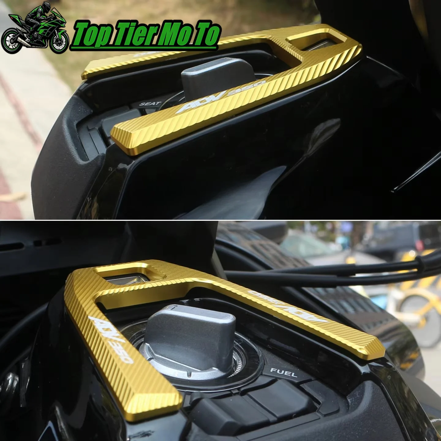 Фото Защитная накладка на замок зажигания и кнопку старт/стоп для мотоцикла Honda ADV350 2021-2026, декоративная рамка №2