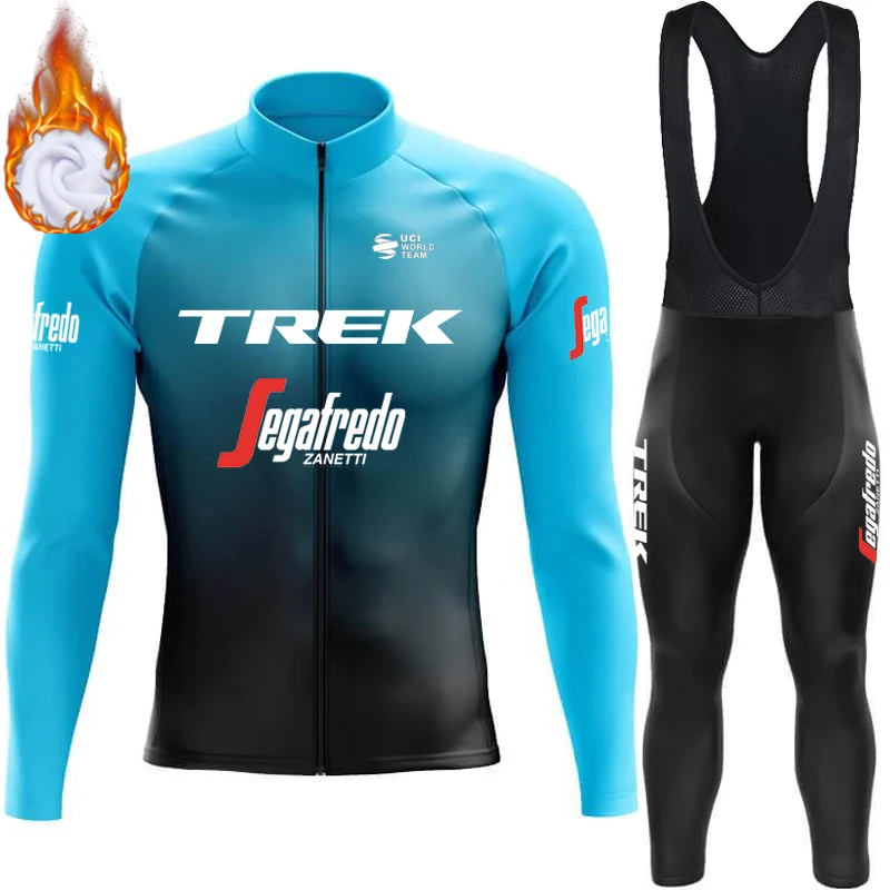 Велосипедный комплект TREK 2024 флисовая Джерси мужские велосипедные брюки Мужская