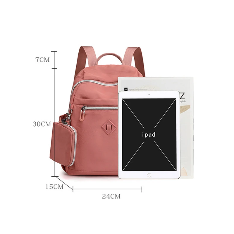 Водонепроницаемый нейлоновый дорожный рюкзак для женщин стильный Повседневный