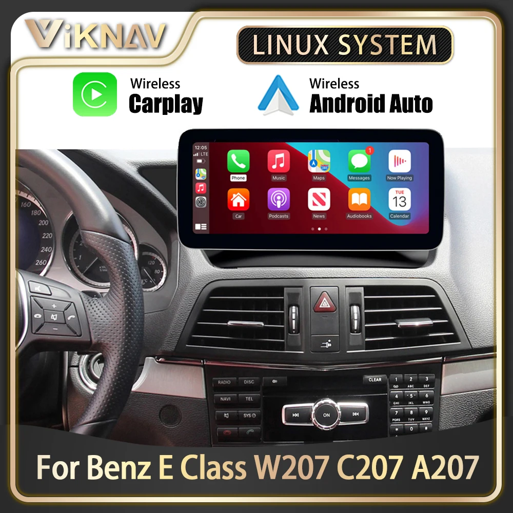 

Linux Car radio For Mercedes Benz E Class W207 C207 A207 Two Door Coupe radio CarPlay Wireless Android Auto Multimedia carplay