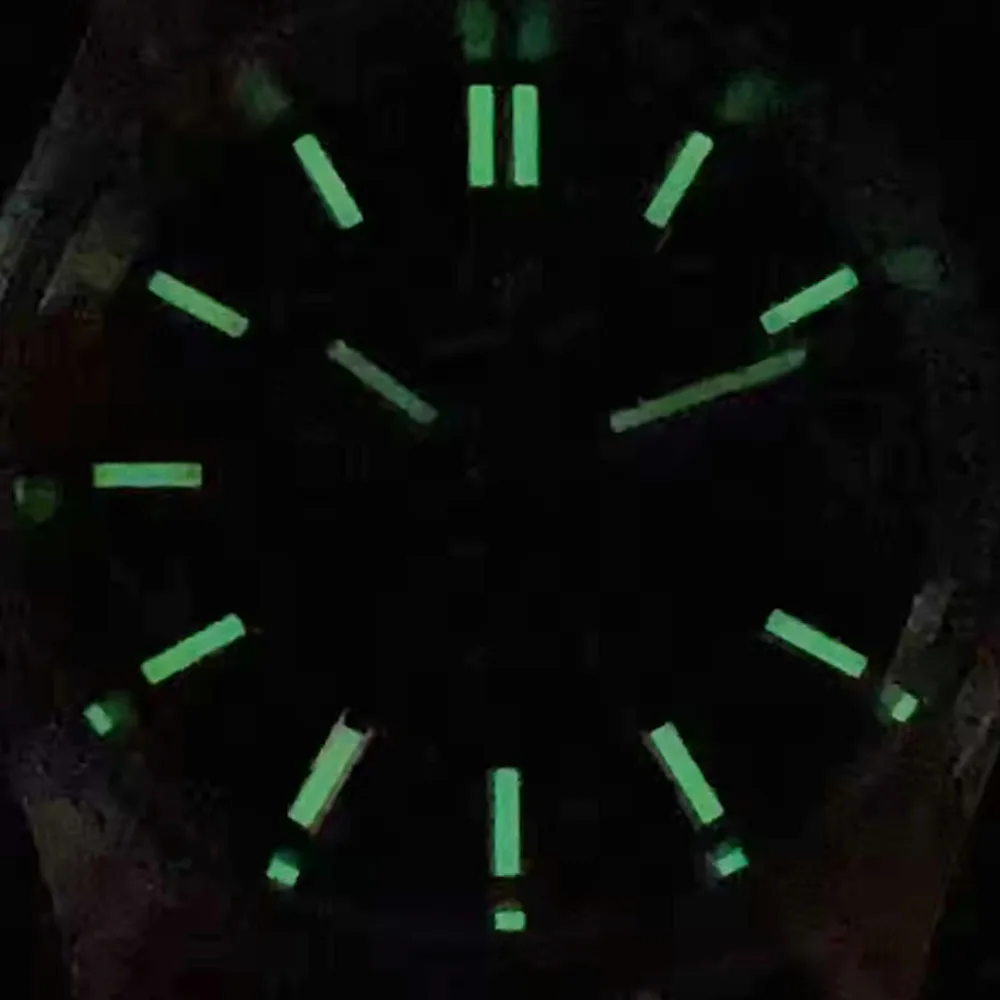 Tandorio Dive 20ATM нержавеющая сталь 40 мм черно-белый сетчатый циферблат светящиеся NH35