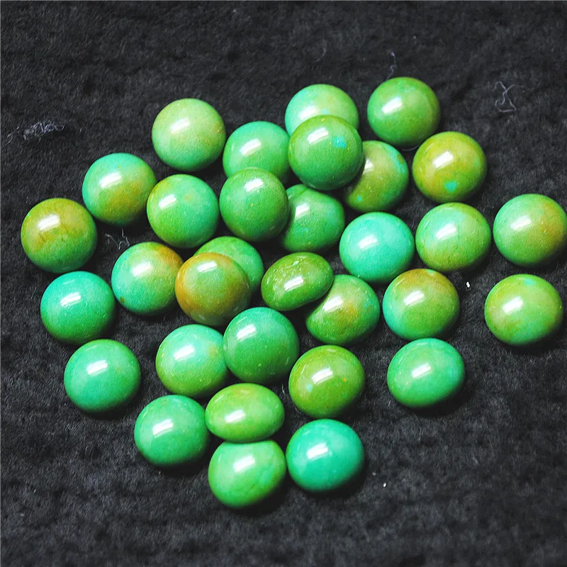 10 шт. круглые бирюзовые кабошоны Размер мм