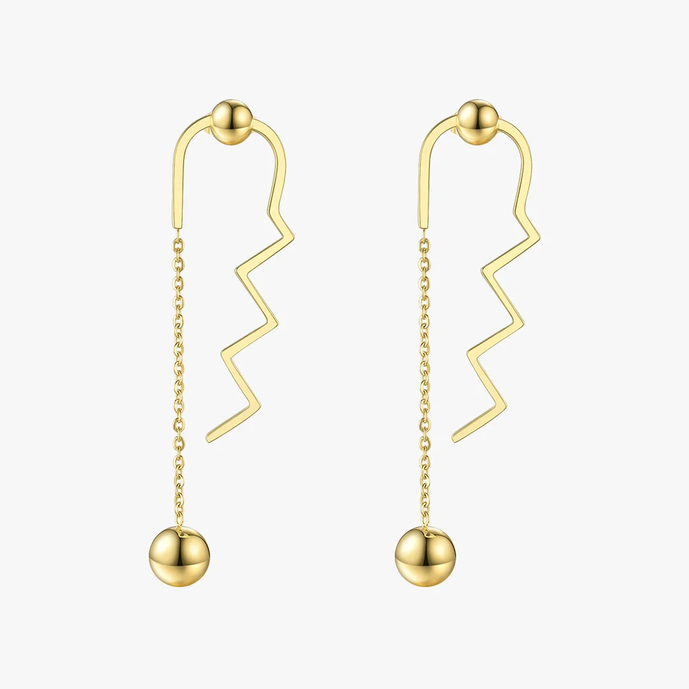

Enfashion Balance Drop Earrings Gold Color Stainless Steel Fashion Statement Jewelry Long Earrings For Women Oorbellen EB181068
