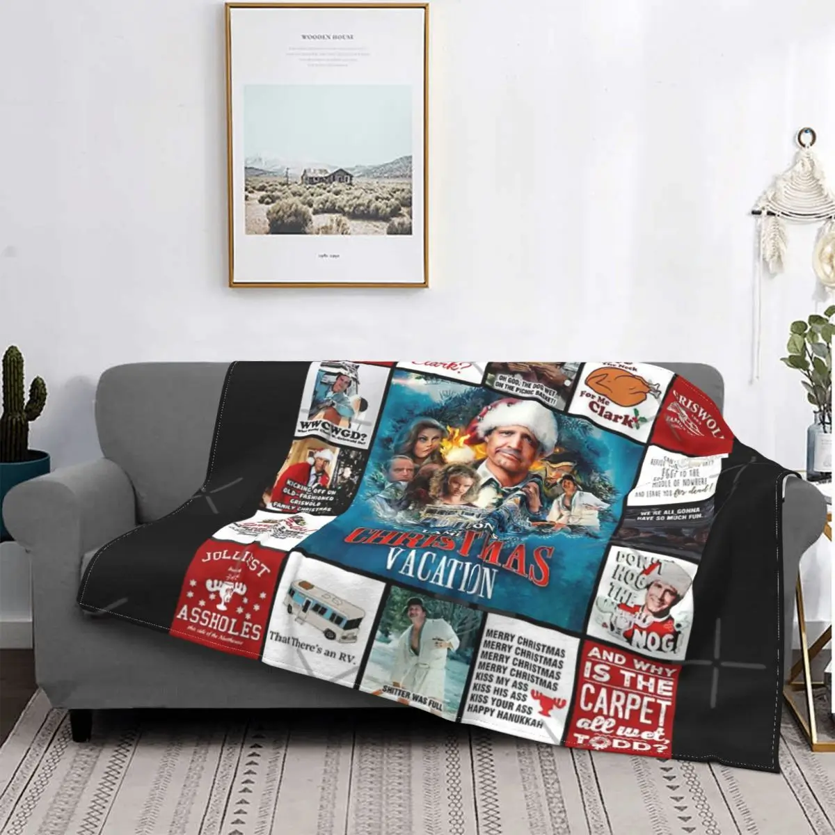 

Manta NACIONAL DE Lampoon para vacaciones de Navidad, colcha de cama a cuadros, manta de lino para sofá, Sudadera con capucha pa