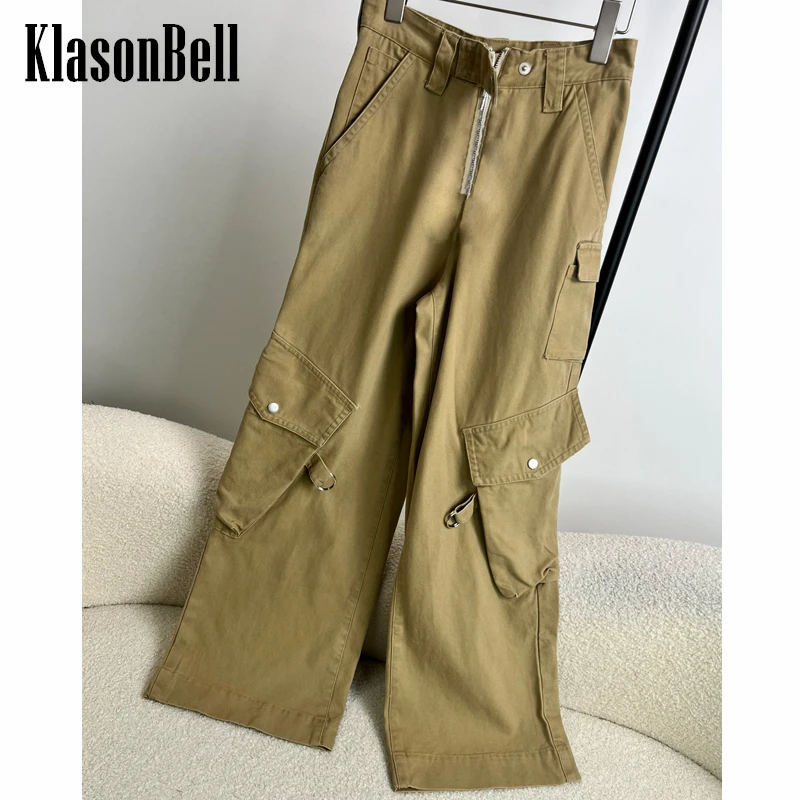 4 16 KlasonBell Модные индивидуальные бандажные карманы украшения карго Брюки для