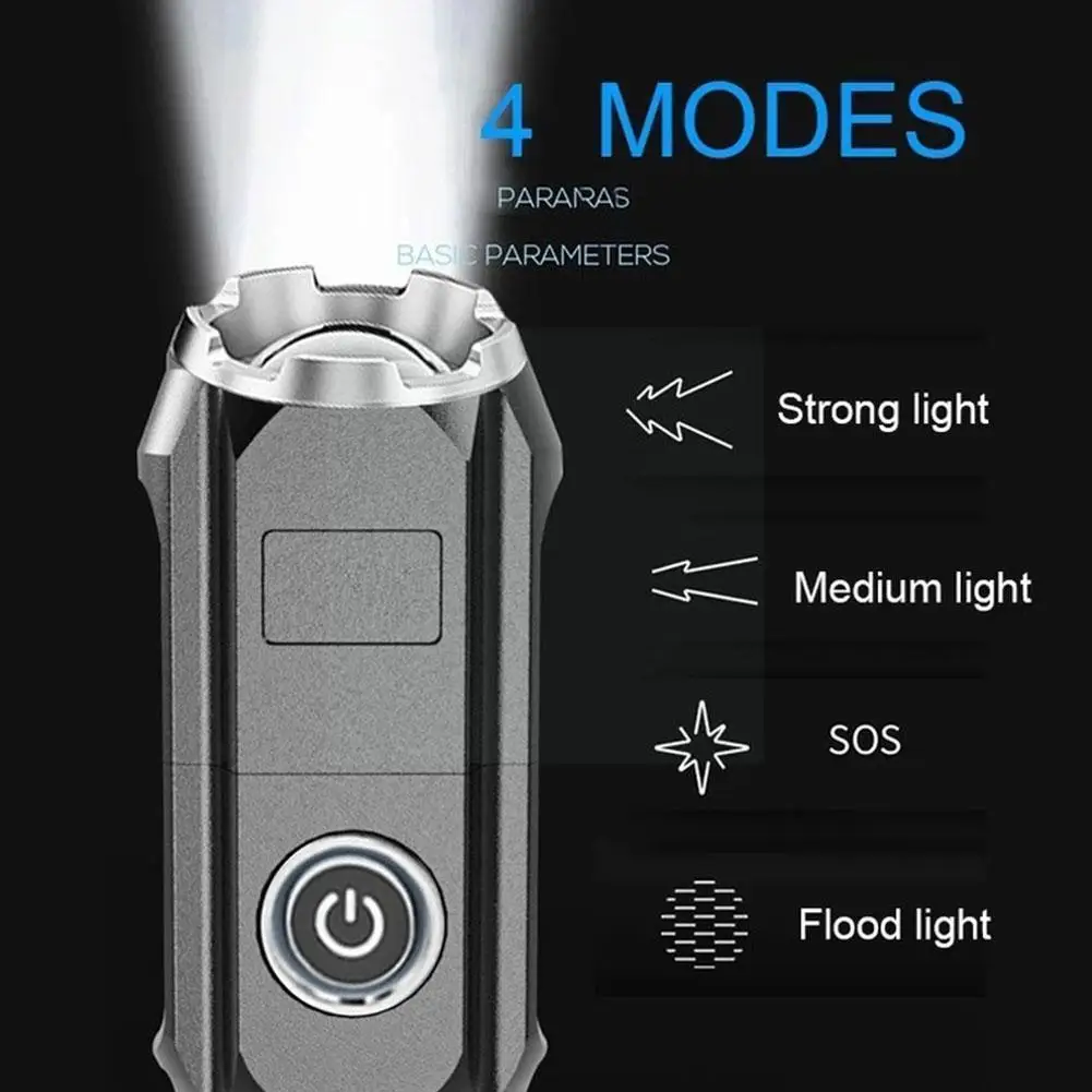 

Camping Flashlight Portable Usb Super Bright Led High Power Torch Outdoor Camping Light Lantern For Outdoor Fishing Hunting U2n6