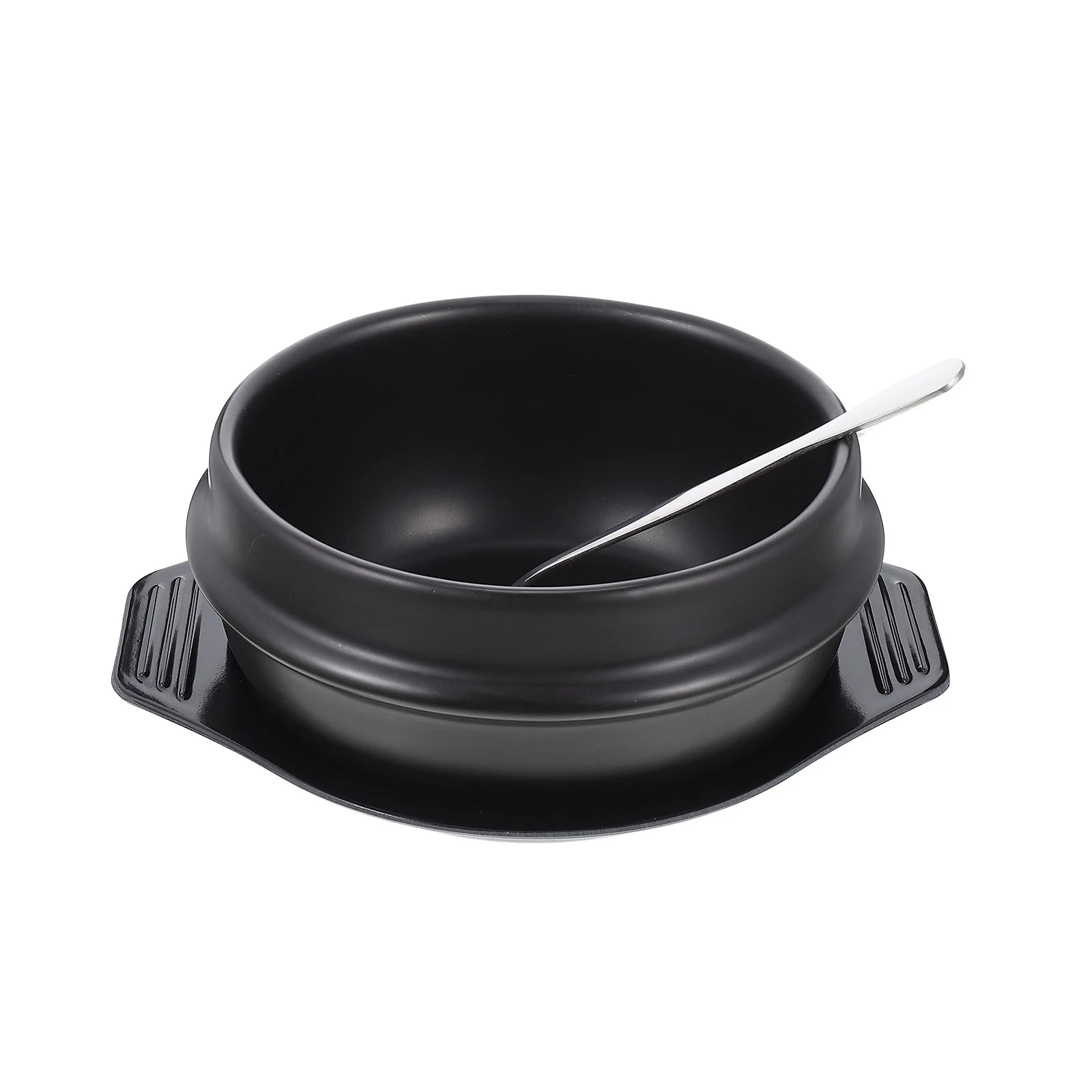 

Миска из корейского камня, посуда для супа, рамен, бибимпапа, посуда, кухонная утварь, ложка из нержавеющей Стали, Миски Kimchi Jjigae, крышка для го...