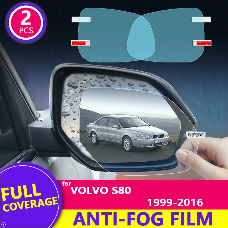 

Пленка-дождевик на зеркало заднего вида с полным покрытием, прозрачные противотуманные непромокаемые наклейки для Volvo S80 1999-2016 2013 2014 2015, авто...
