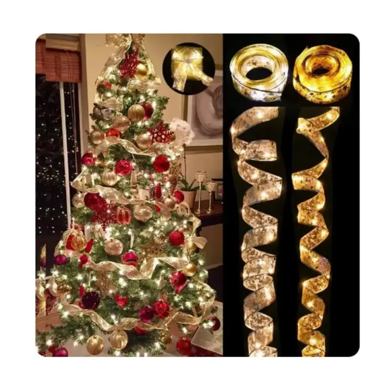 Рождественская лента 1-10 м 2024 сказочная световая гирлянда веселые рождественские