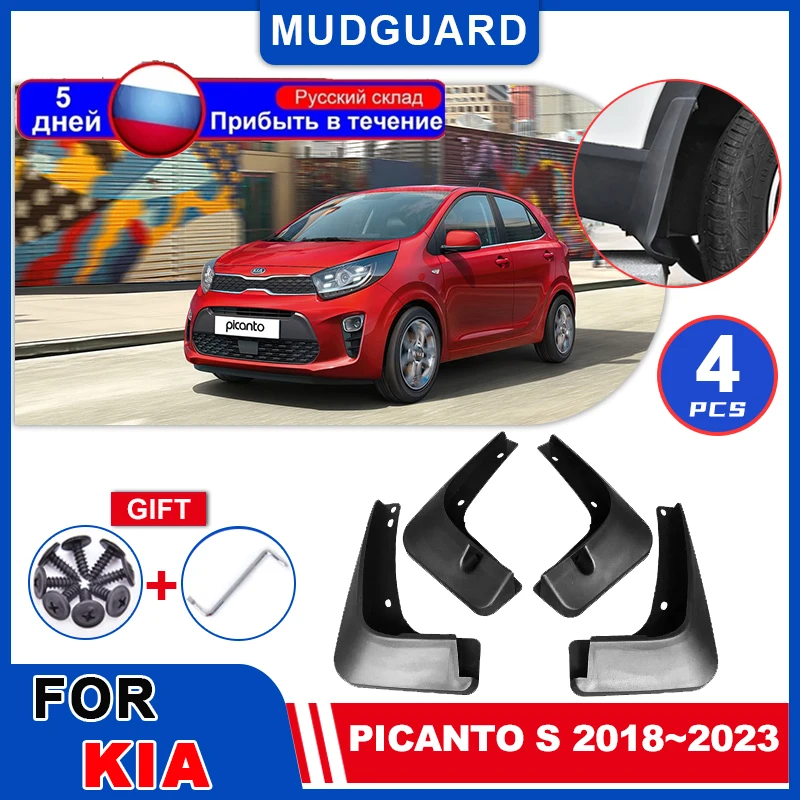 

Car Mudguards for Kia Picanto S Morning Grand Eko Taxi JA 2018~2023 2019 Part Mudflaps Fender Flares Flap Splash Mud Accessories