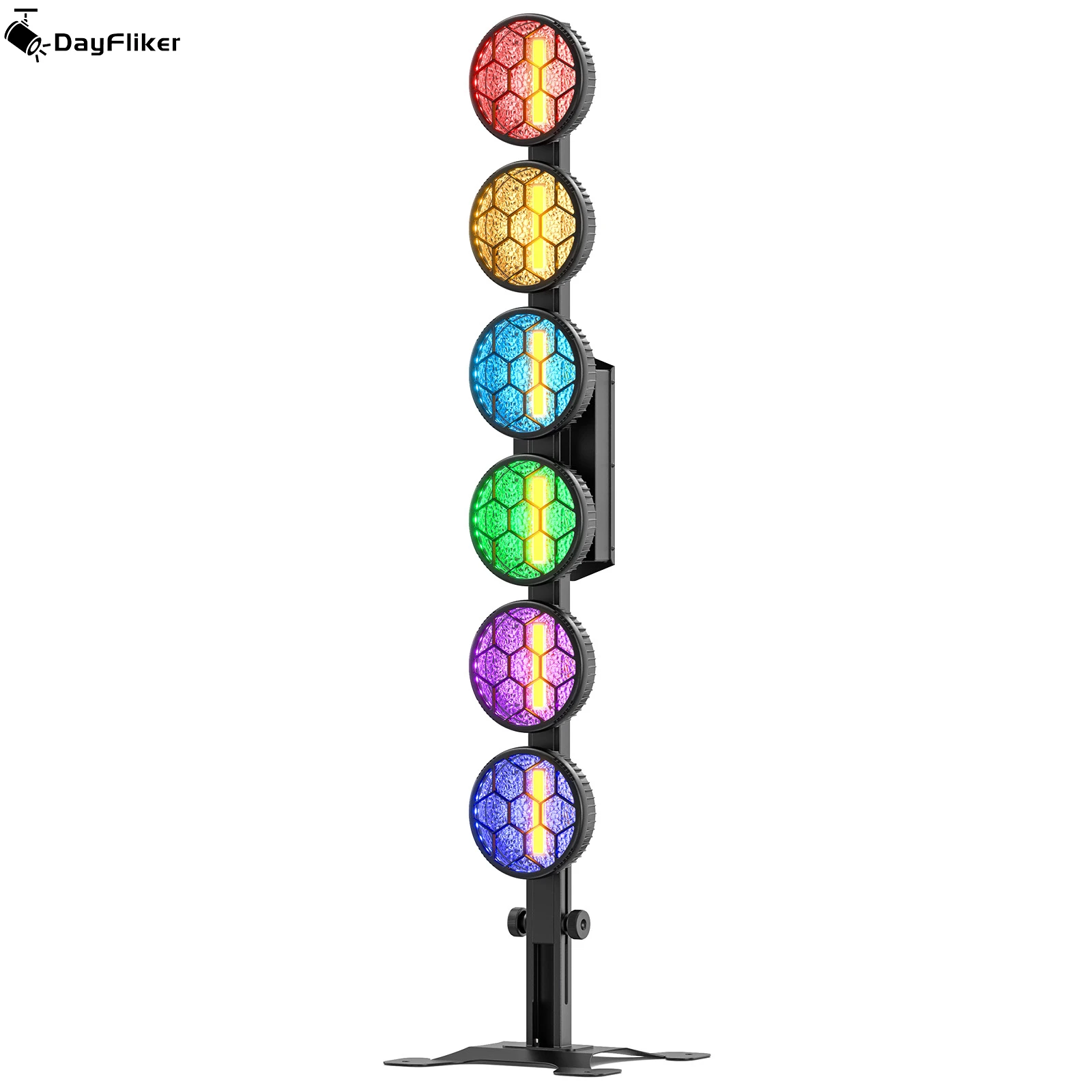 DayFlicker 350W 6-LED COB Linear Vintage Light Stage Light 1-20Hz Flash DMX512 15/33CH For DJ Concert Weddings Nightclub Dance