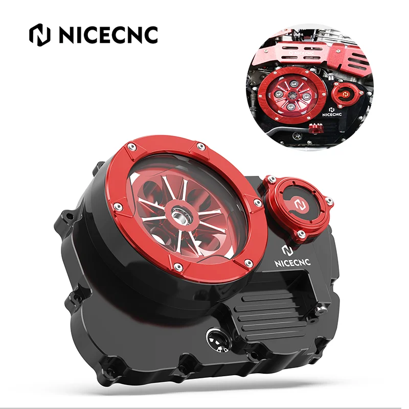 

Motocross Engine Transparent Clutch Cover Protector For Honda XR650L 1993-2023 Right Side Engine Clutch Cover Oil Filter Cap