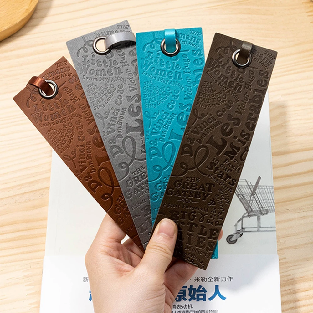 

Креативная кожаная Закладка с английскими буквами, этикетки для чтения для учеников, мини-книжка, маркер, знак, канцелярские товары для учителей, подарки, школьные принадлежности