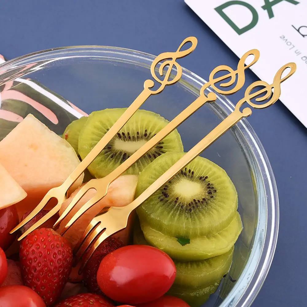 

Note Dinnerware Accessories Kitchen Tools Toothpick Stainless Steel Fork Flatware Table Fork Cake Dessert Fruit Forks