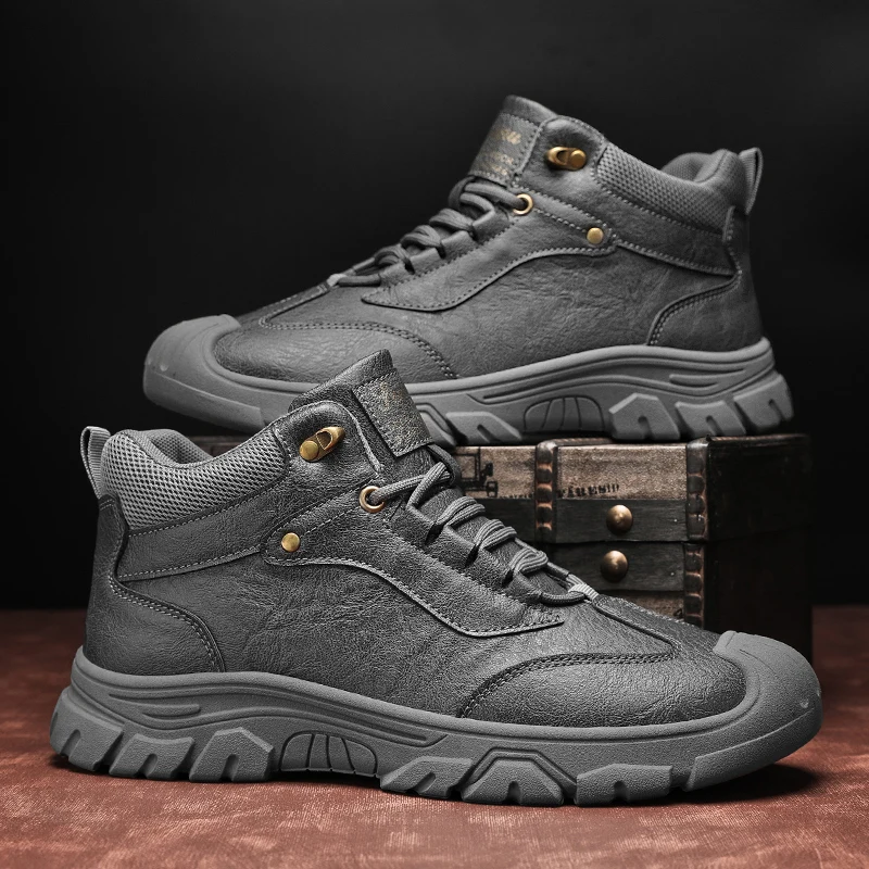 

Мужские ботинки из ПУ кожи, роскошные брендовые британские трендовые повседневные мужские спортивные ботинки, итальянская дышащая повседн...