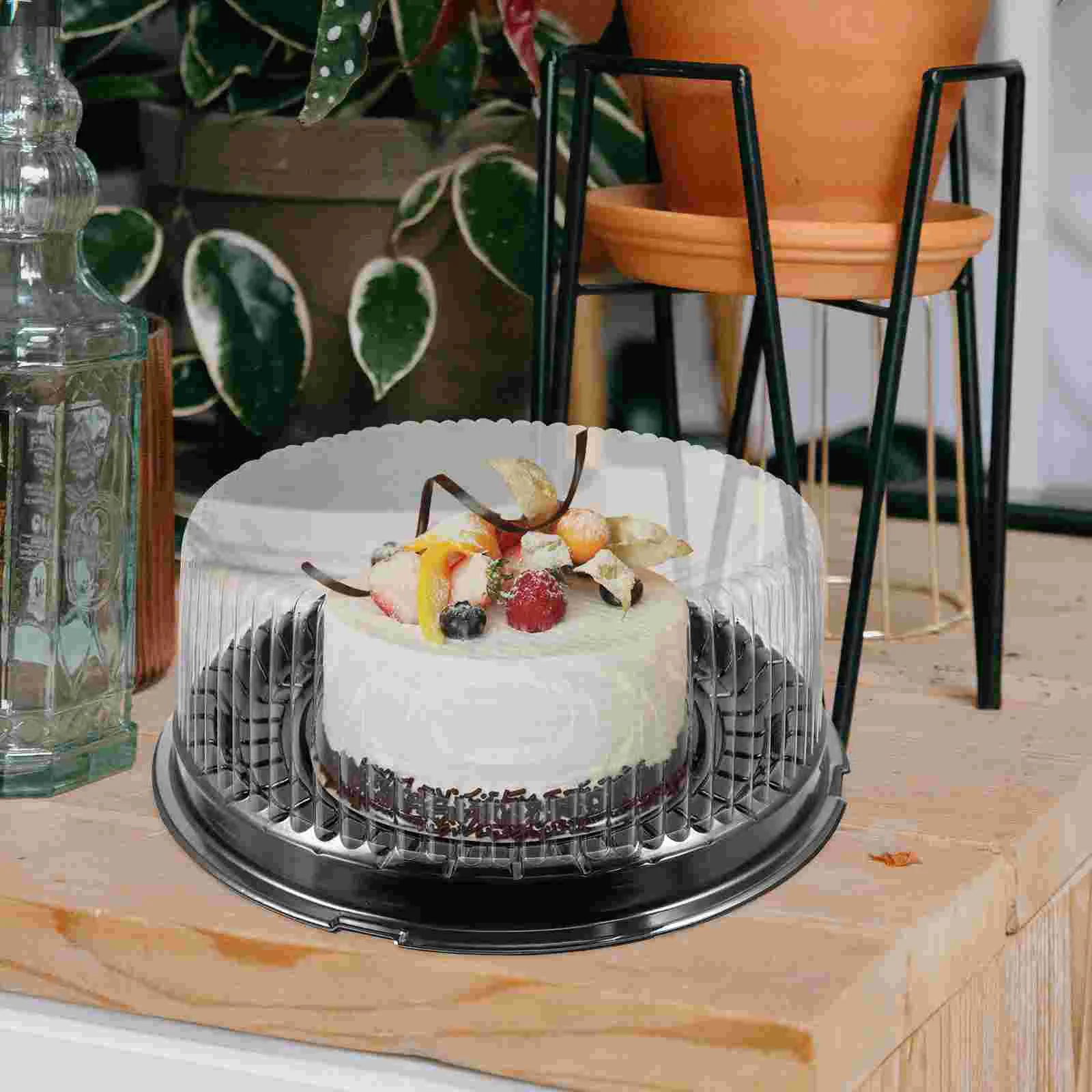 10 шт. контейнеры для коробок торта с крышками свадебные подставки пластиковый