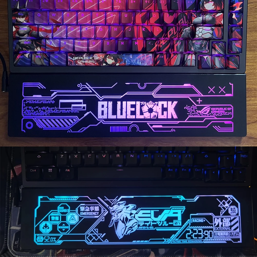 Подставка под запястье с акриловой RGB-клавиатурой 60 87 104 K95