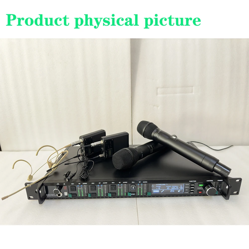 AD4Q Профессиональный беспроводной микрофон 8-канальный UHF 470-940 МГц Студийный для