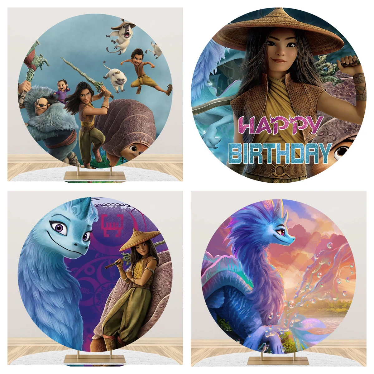 Фотофон Raya и последний дракон для фотосъемки детский день рождения украшения