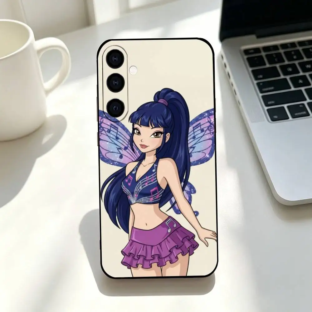 Фото Чехол для телефона W-Winx Clubs, черный, силиконовый, мягкий, для Samsung Galaxy A73, A72, A71, A70, A53, A52, A51 №5