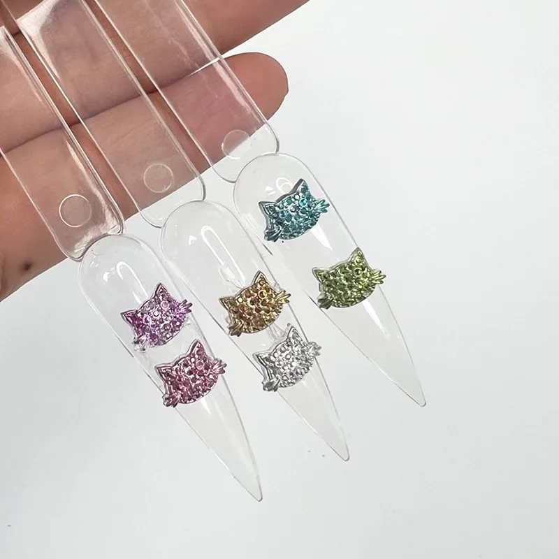 Популярные Смешанные 3d бабочки медведь кошки подвески для ногтей маникюр и