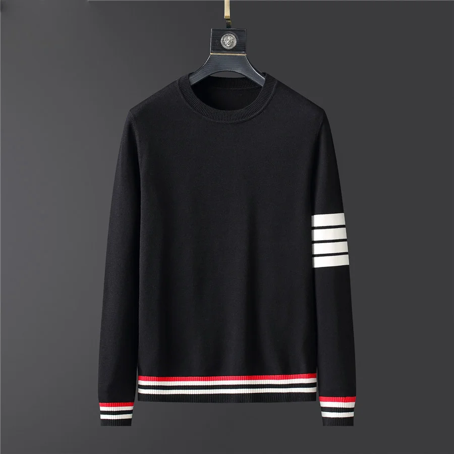 

2022 new Winter Tickness Pullover Men O-neck Solid Lon Sleeve Warm Slim Sweaters Men's Sweater Pull Male Clotin Cotton Wool