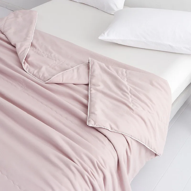 Холодное ощущение однотонное летнее одеяло покрывало из соевого протеинового