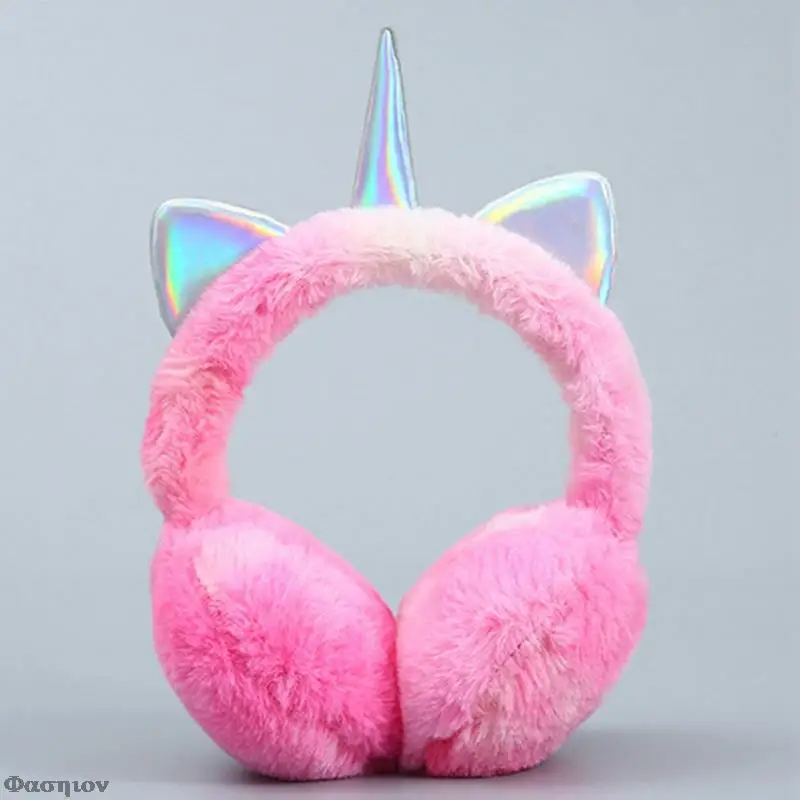 Наушники с животными теплые детские наушники блестками меховые единорогом