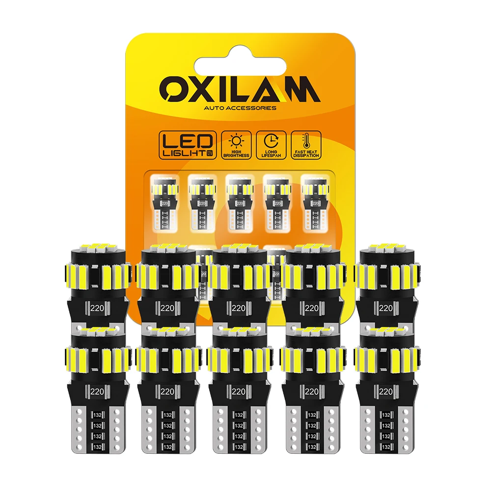 

10Pcs Canbus T10 W5W LED For Volkswagen Golf 7 Passat B6 BMW E46 E90 F10 E39 E60 Opel Astra J Tigra Mercedes W204 Honda Civic