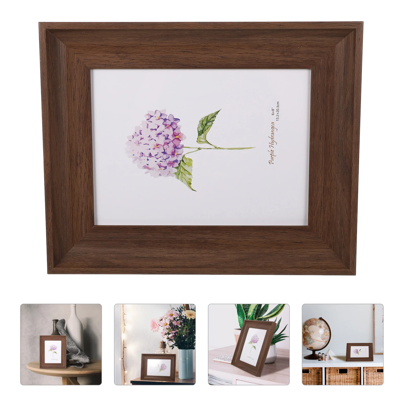 

Frame Picture Photo Frames Display Desktop Wooden Tabletop Vintage Farmhouse Rustic Vertical Holder Natural Distressed Wood