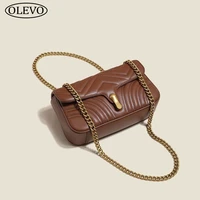 brown quilted leather bag luxury designer women 2022 vintage chain crossbody black bag shoulder handbags for women white