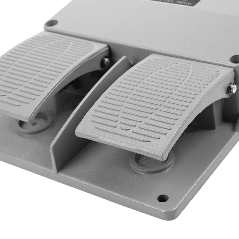 

2X Foot Switch YDT1-16 Aluminum Shell Gray Double Pedal Switch Machine Tool Accessories Switch