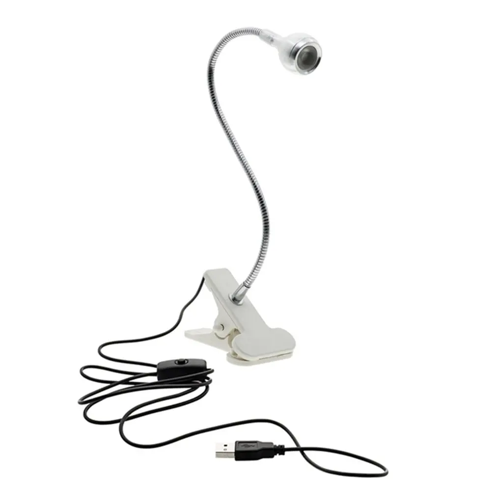 

Светодиодная ультрафиолетовая лампа с клипсой, Гибкая металлическая трубка, УФ-лампа с USB, настольная лампа для сушки гель-лака «сделай сам»...