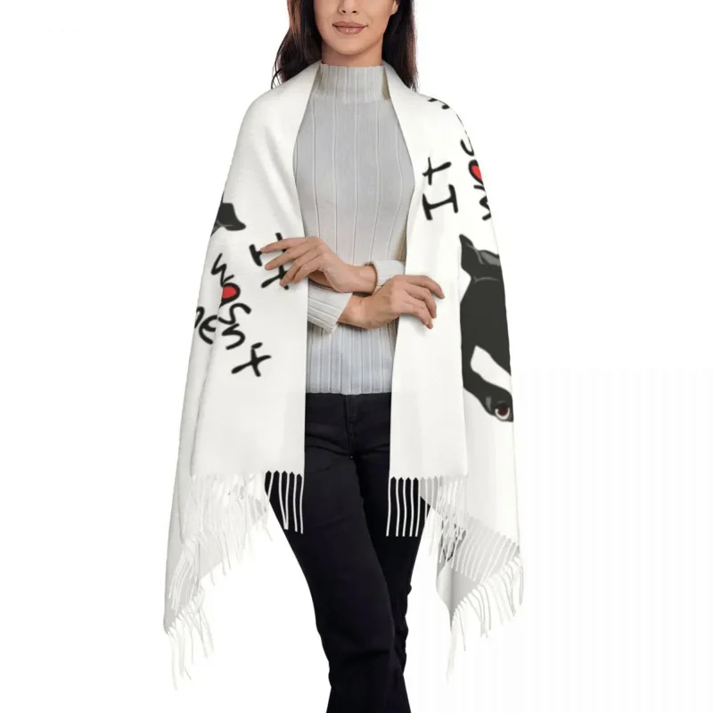 Рисунок 3 - Женский шарф с бахромой Boston Terrier